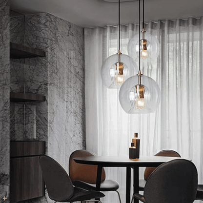 Moderne Hängeleuchte, Aluminium &amp; Glas, LumaLite