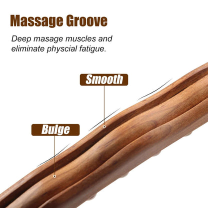 Holz Gua Sha Massage-Stab 60cm - Tiefenentspannung