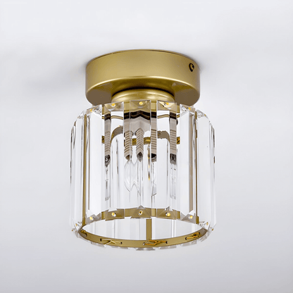 Moderne Kristall-Deckenleuchte, 20cm, Messing