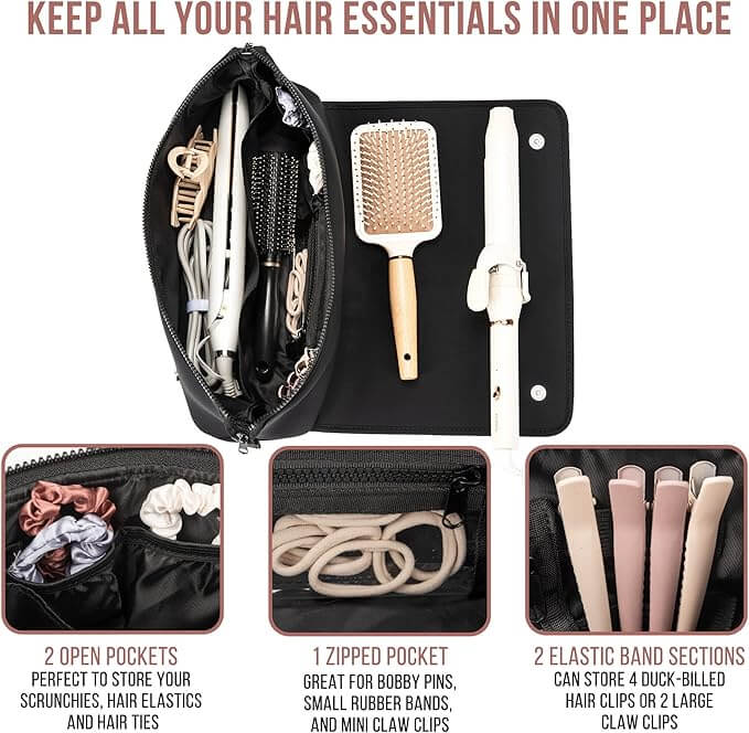 Hitzebeständige Styling-Matte &amp; Reisetasche 2-in-1