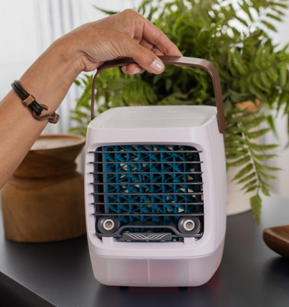 Tragbare Mini-Klimaanlage mit Wassertank – 4 Windstufen, Luftbefeuchter &amp; LED für Zuhause, Büro &amp; Garage