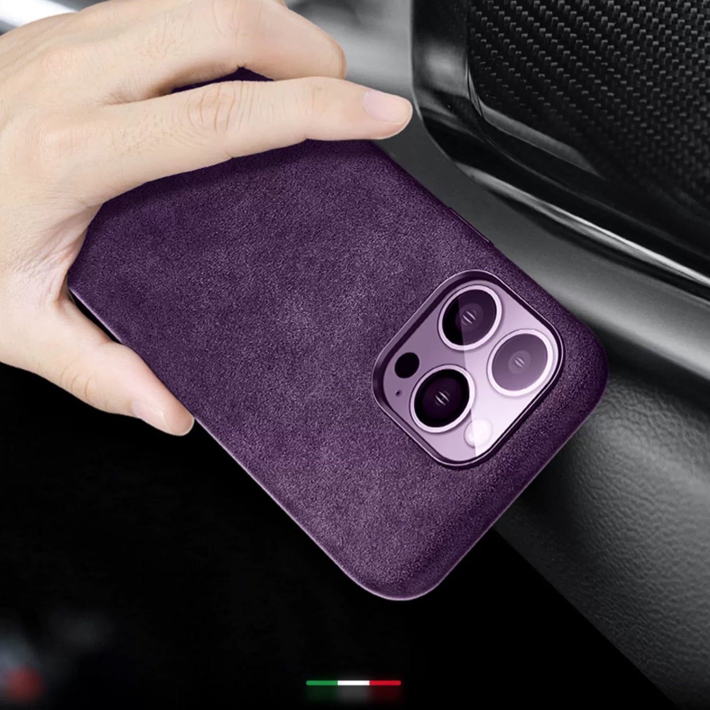 Italienische Alcantara Magnetische Hülle für Iphone