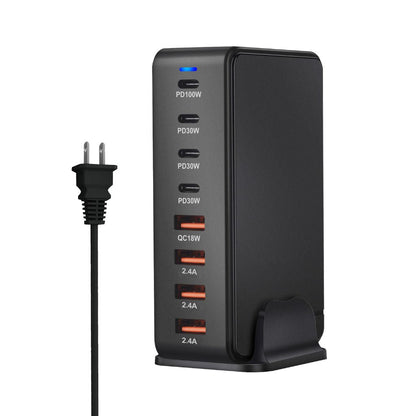 240W GaN 8-Port USB-C Ladegerät mit 4 USB-C und 4 USB-A Anschlüssen – Schnellladegerät für Smartphones, Tablets und Laptops
