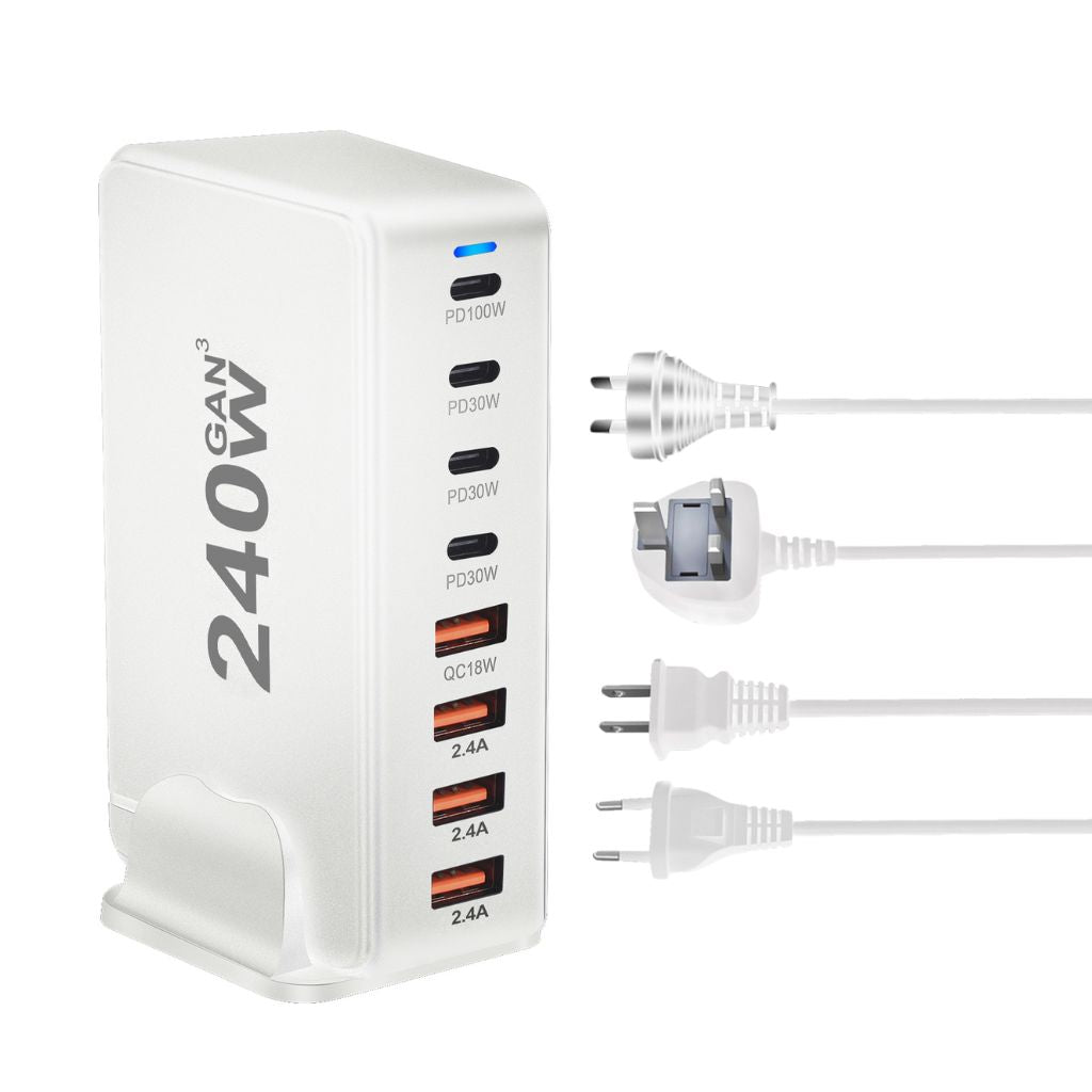240W GaN 8-Port USB-C Ladegerät