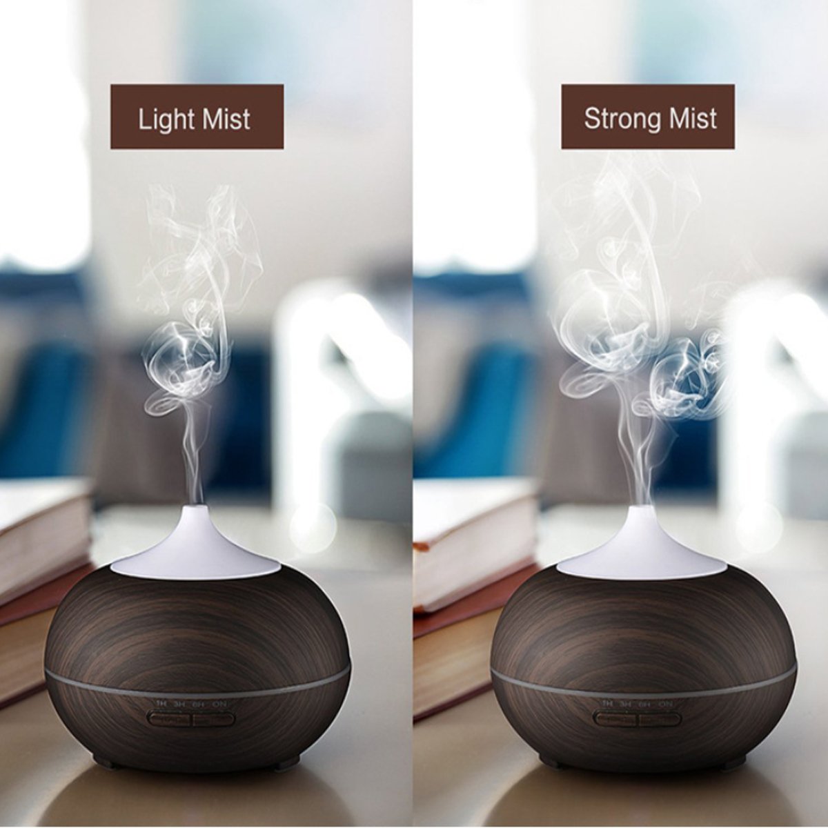 Luftbefeuchter mit Aromatherapie, LED-Licht und Ultraschall-Technologie