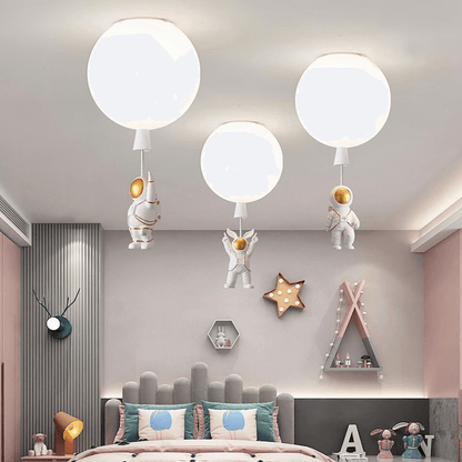 Moderne LED-Deckenleuchte &quot;Mond &amp; Astronauten&quot;