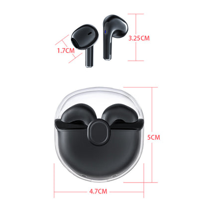 Klarer Bluetooth-Kopfhörer mit Ladegerät