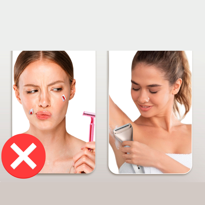 2-in-1-Elektrorasierer für Damen