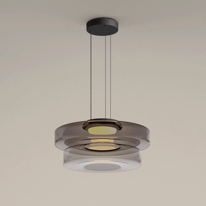 Moderne Glas-Hängeleuchte im Bauhaus-Stil