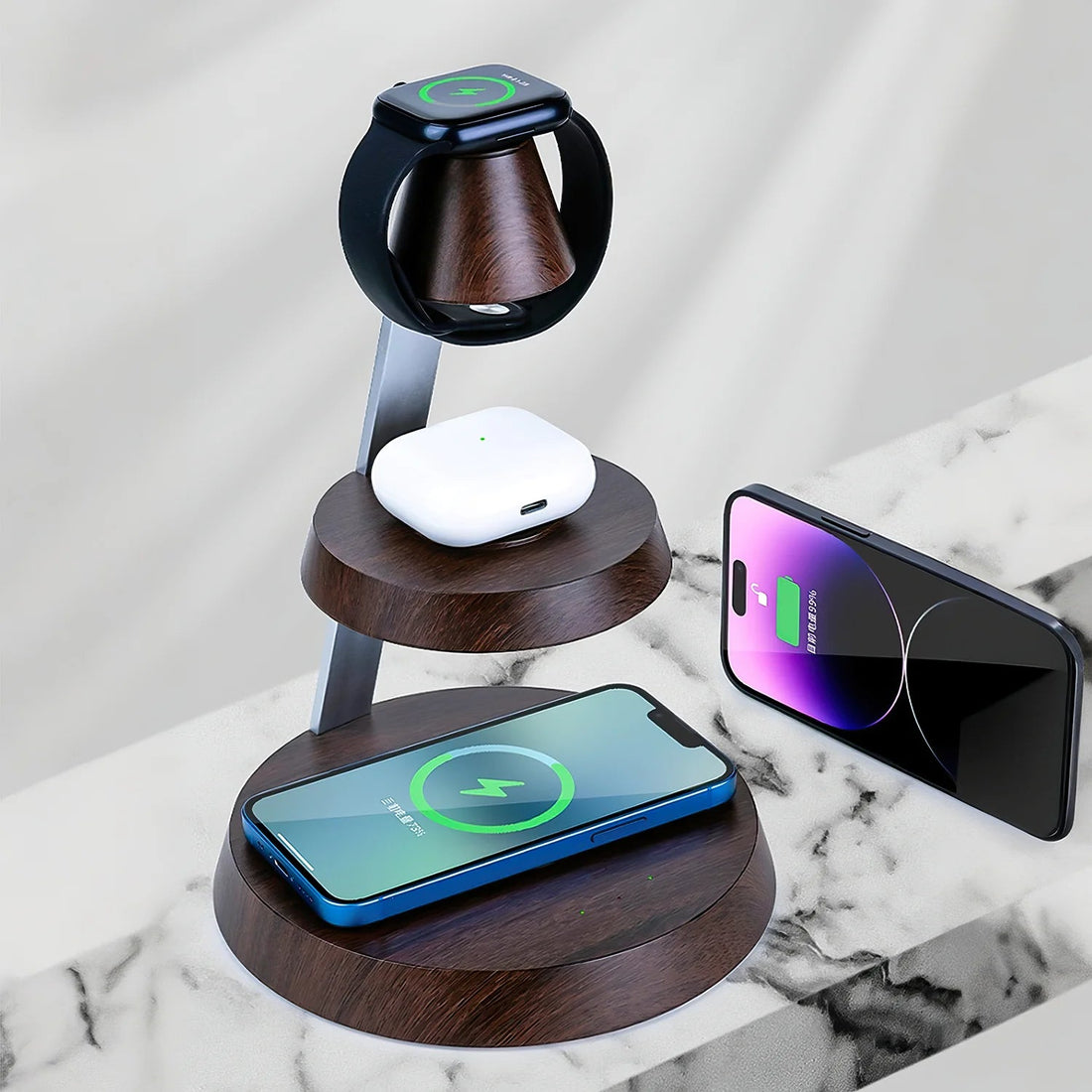 3-in-1 Wireless Charger mit Nachtlicht