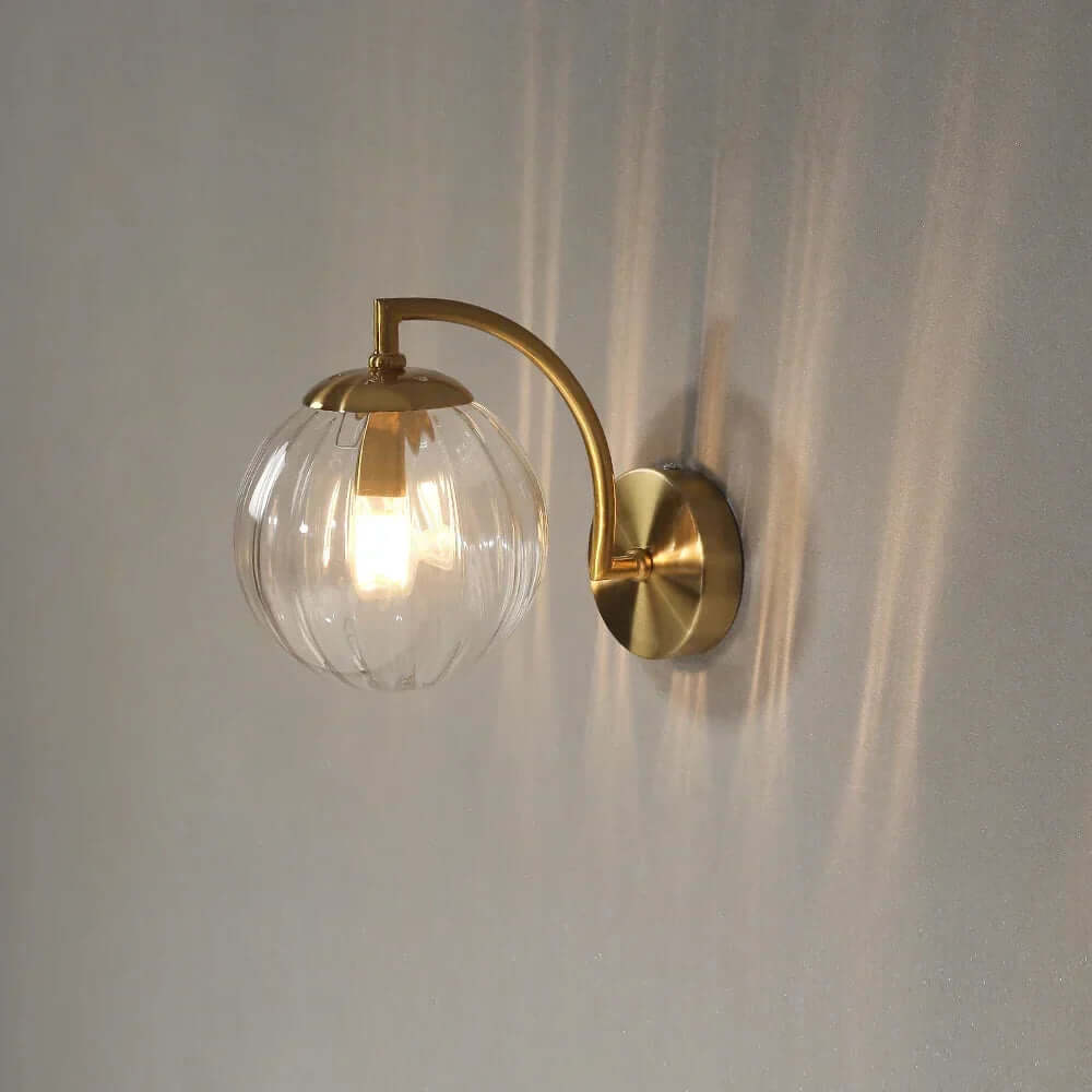 Moderne Glas-Wandleuchte, Warmweiß, 25cm