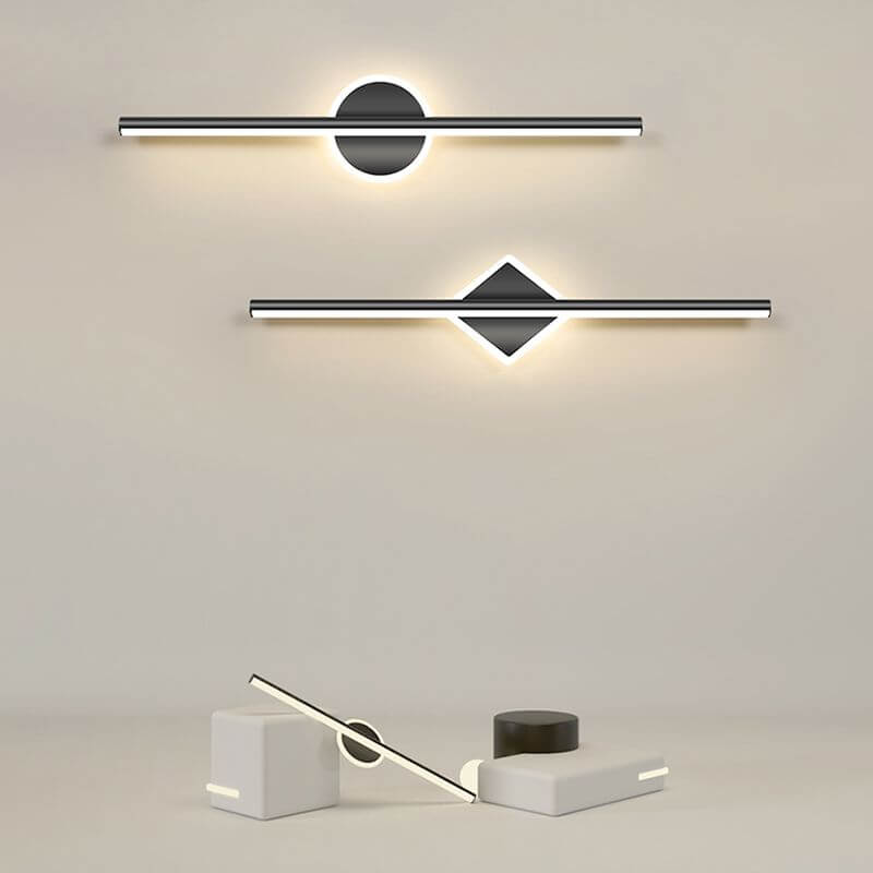 Moderne LED-Wandleuchte - rund &amp;quadratisch