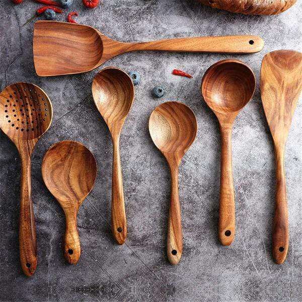 Holz-Küchenhelfer-Set - Natürlich &amp; Langlebig