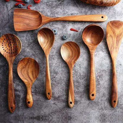 Holz-Küchenhelfer-Set - Natürlich &amp; Langlebig