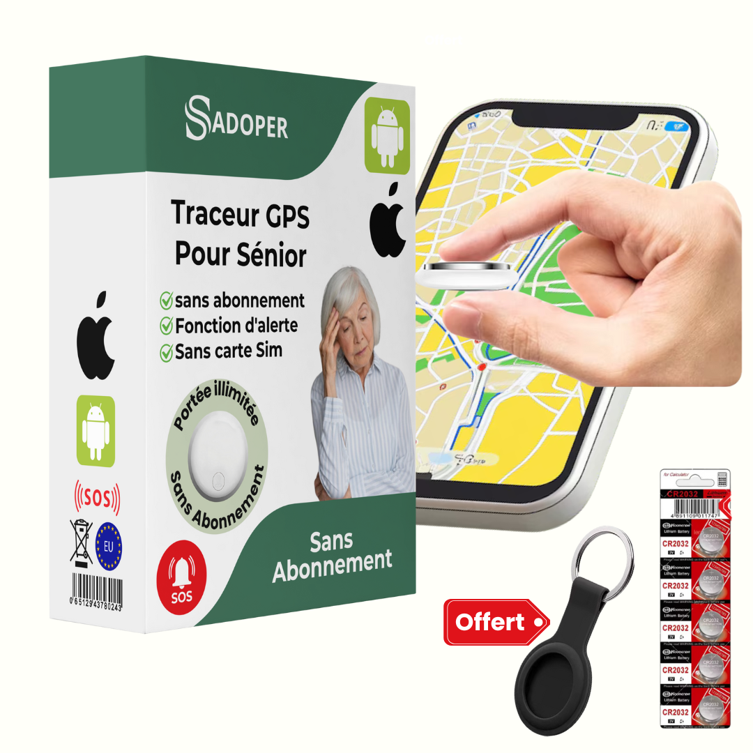 GPS-Tracker Zelara™ Senior – Präzise Verfolgung Ohne Abonnement - ANDROID / iOS