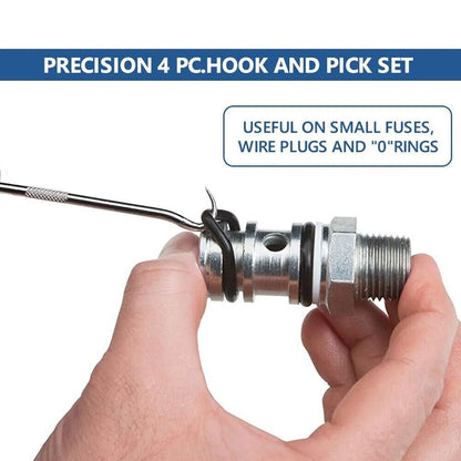 Extra langes Pick- und Hook-Set mit Soft Grip für O-Ring Entfernen 10 Teile