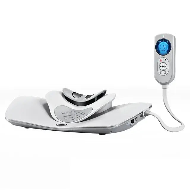 Multifunktionales Nacken- und Schultermassagegerät mit Traktion, Wärme- und Elektrotherapie – Schmerzlinderung für Zuhause