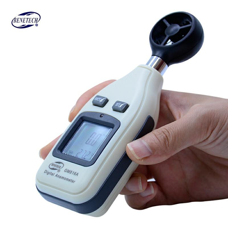 Windgeschwindigkeitsmesser mit LCD-Hintergrundbeleuchtung Handheld Windmessgerät