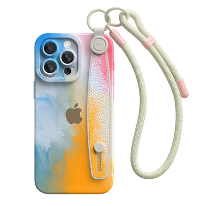 Pebble Farbe | Multifunktionale Handgelenktasche für iPhone-Serie mit MagSafe