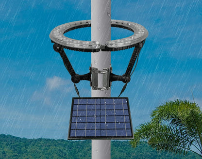 Flagpole Solarlicht 4640 Lumen 12000mAh Wiederaufladbare Batterie Flaggenmastlicht Solarbetrieben 32 Hellste LED Außen wasserdicht Passt für einen Durchmesser von 2-6 Zoll Flaggenmasten Arbeitet bis zu 16 Stunden Flaggenlichter