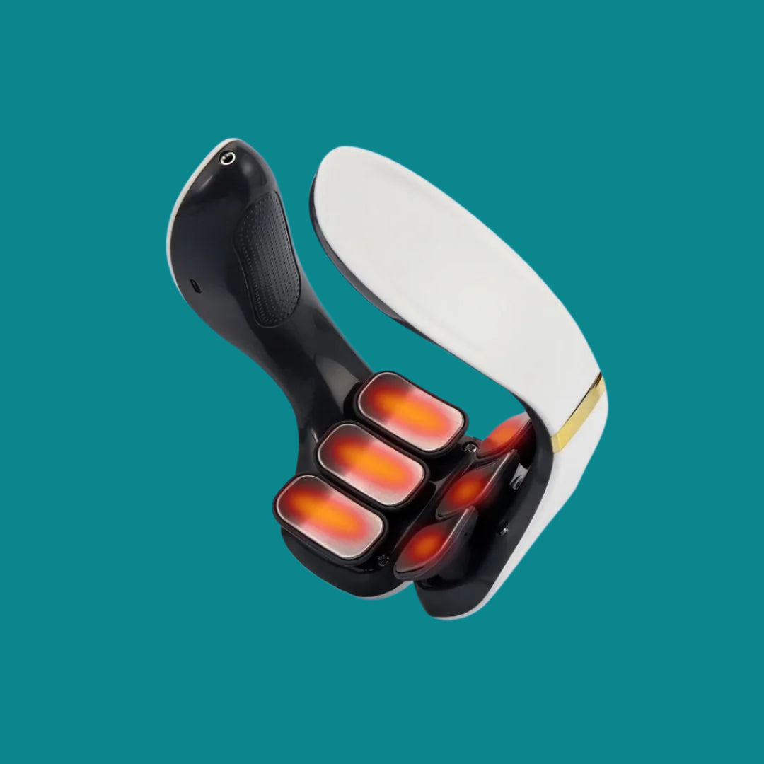 Nacken- und Rückenmassagegerät mit Wärmebehandlung - Tragende Schmerzlinderung für Nacken- und Rückenmuskelentspannung