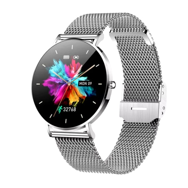 Ultra-Dünne Smartwatch für Damen – AMOLED-Display, Wasserdicht und Sportfunktionen