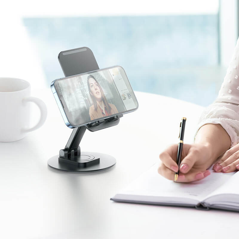 360° drehbarer Aluminium-Telefon- und Tablet-Ständer für optimale Nutzung