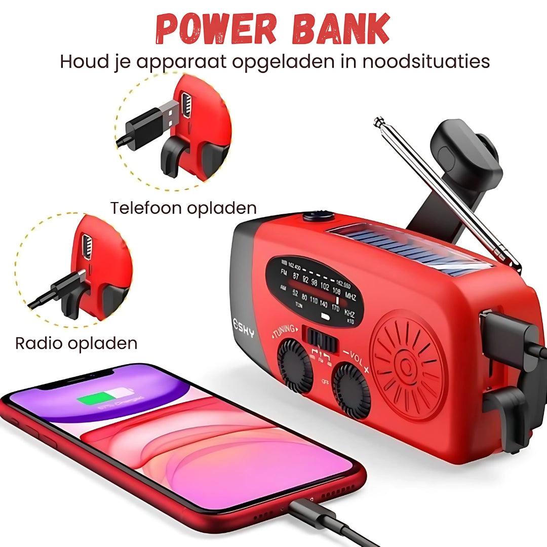 Ultimative Notfallradio mit Powerbank &amp; SOS-Funktion