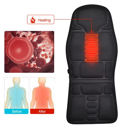 Triple-Action Massageauflage Shiatsu Rollen Vibration mit Wärme für Rücken &amp; Auto