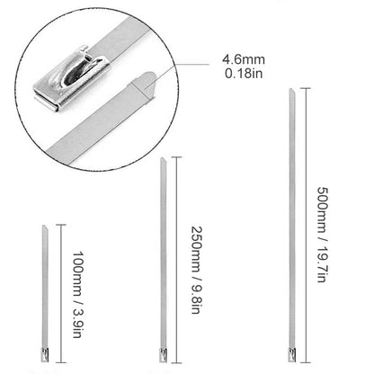 Mehrzweck-Sperrkabel Metall-Zip-Bänder (100 Stück)