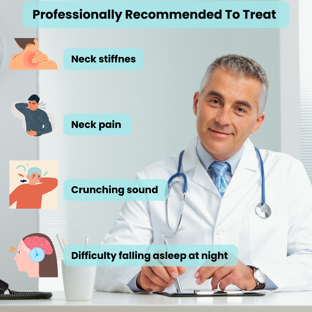 Multifunktionales Nacken- und Schultermassagegerät mit Traktion, Wärme- und Elektrotherapie – Schmerzlinderung für Zuhause