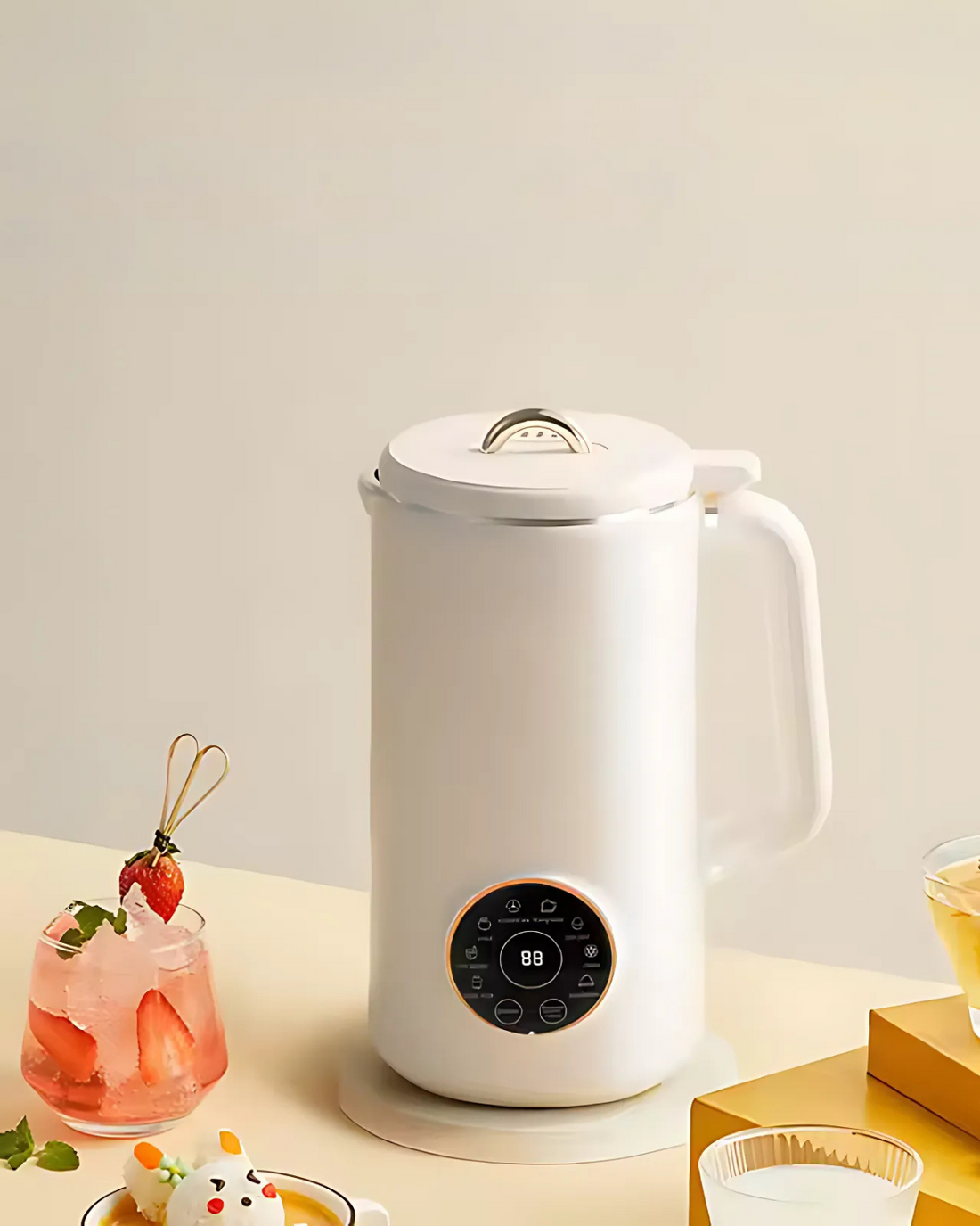 Nussmilchmaschine für Mandel-, Cashew- und Hafermilch - Einfach zu bedienen, BPA-frei und kompakt für die Hausküche