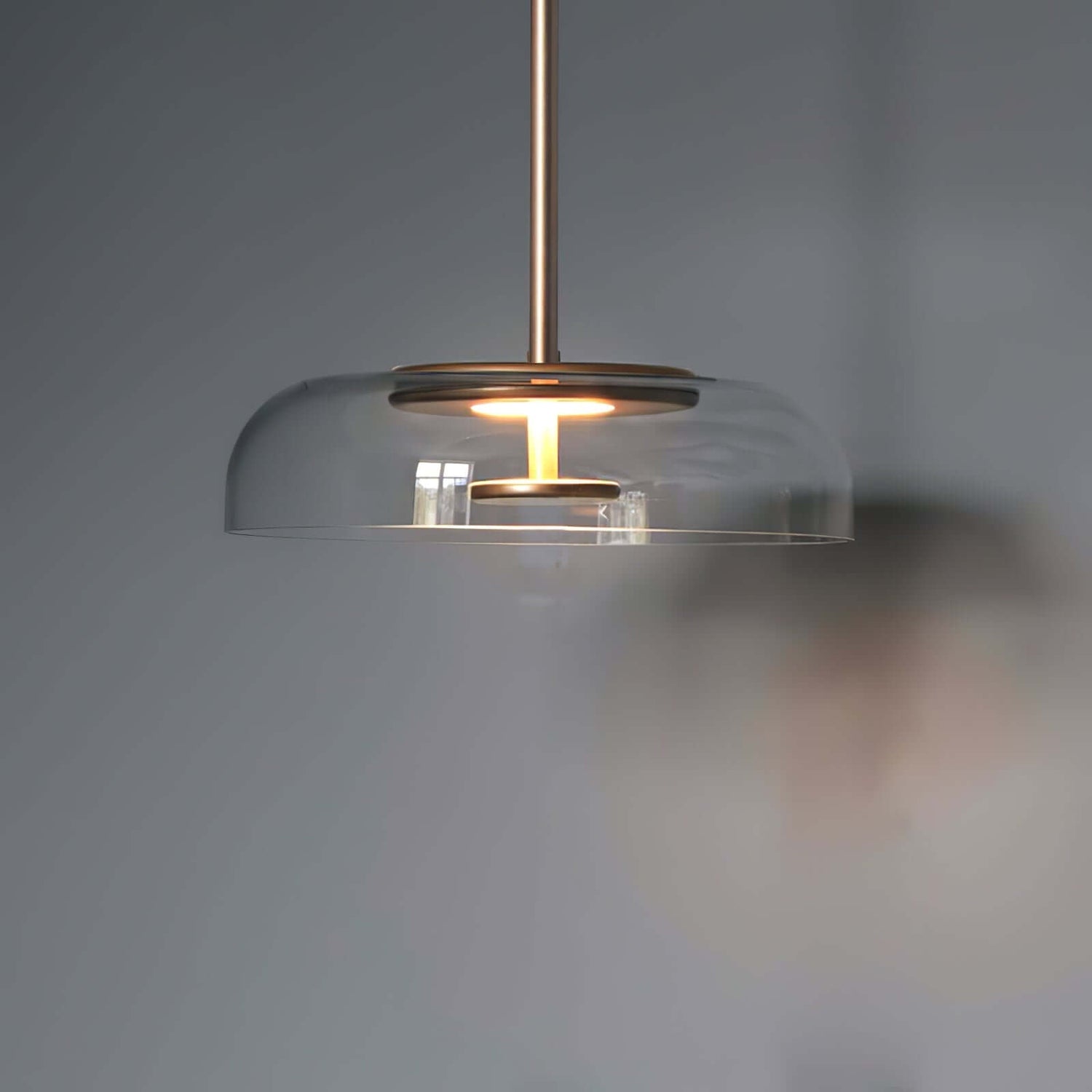 Moderne Pendelleuchte - Messing &amp; Glas