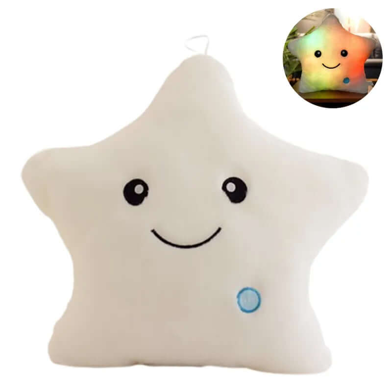 Kinder LED Sternkissen - Nachtlicht &amp; Kuschelfreund