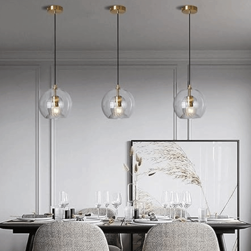 Moderne Hängeleuchte, Aluminium &amp; Glas, LumaLite