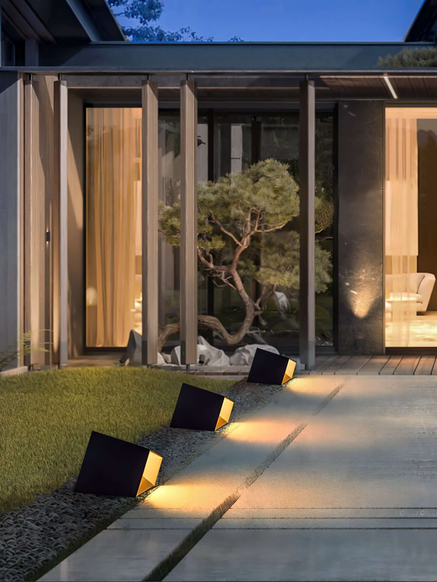 Solar Aussenleuchte Garten LED Würfel IP65