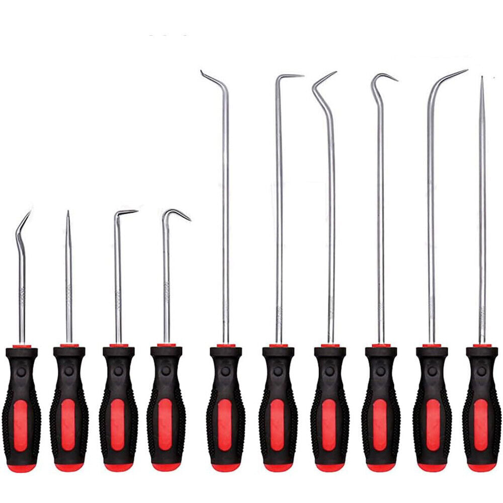 Extra langes Pick- und Hook-Set mit Soft Grip für O-Ring Entfernen 10 Teile