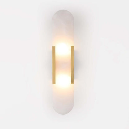 Langgestreckte Alabaster-Wandleuchte