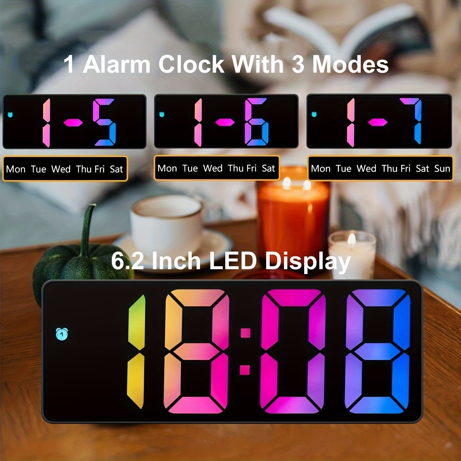 Bunte LED Digitaluhr – Für einen fröhlichen Start in den Tag