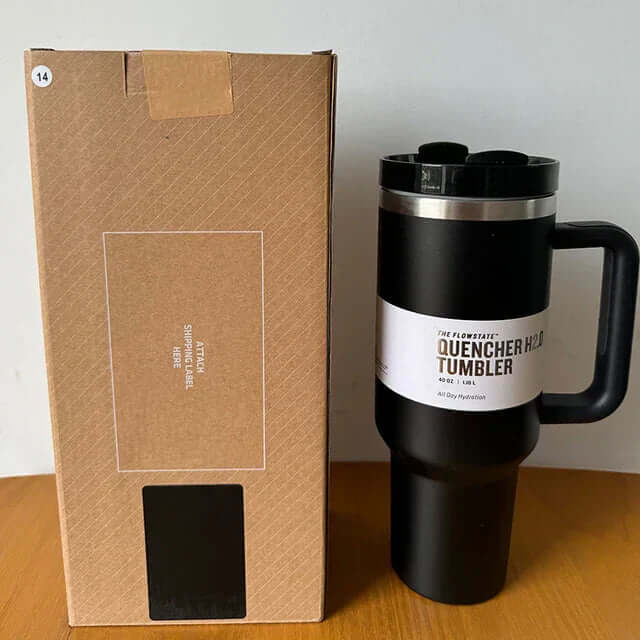 Isolierter Thermobecher 1,2L - Deckel &amp; Strohhalm