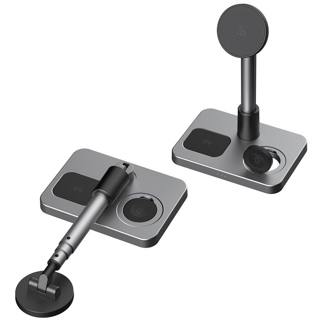 3 in 1 Magnetisches Ladegerät mit teleskopischer Reichweite für Apple