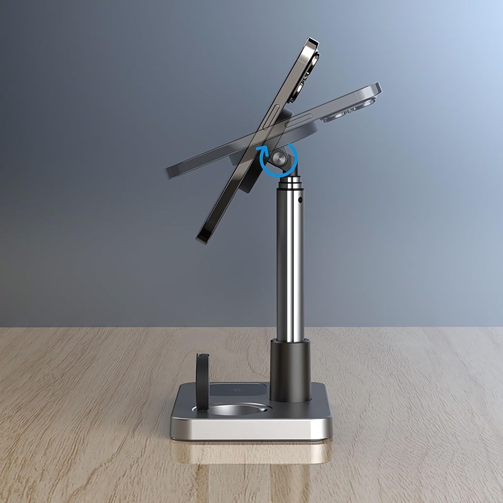 3 in 1 Magnetisches Ladegerät mit teleskopischer Reichweite für Apple
