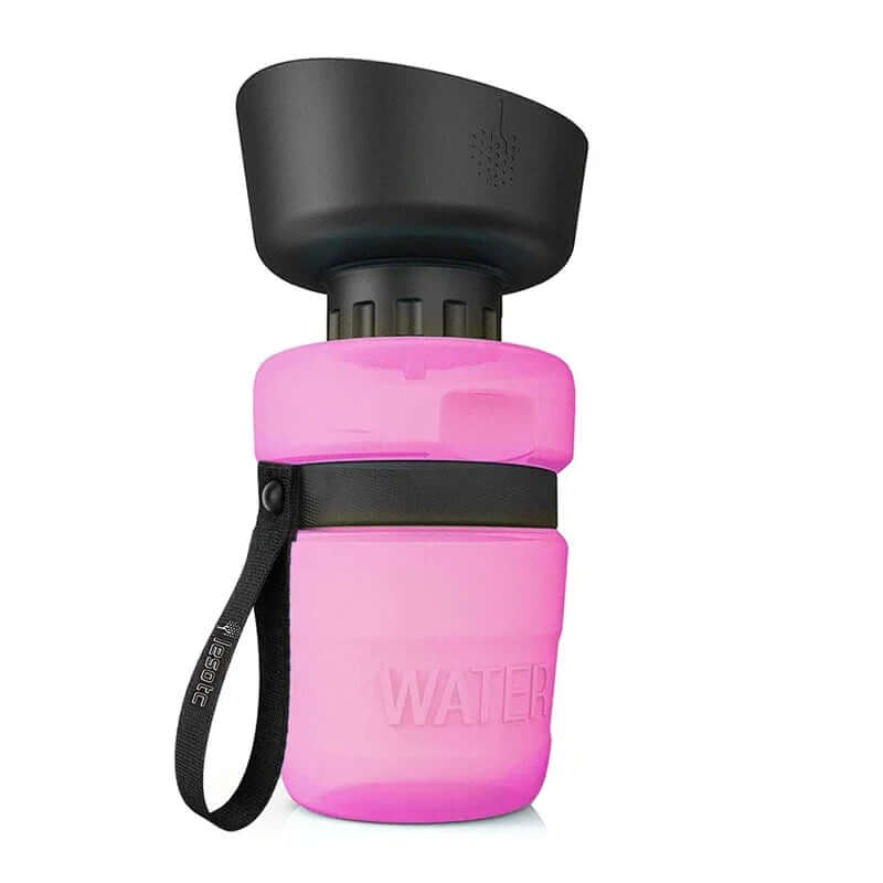 Tragbare Hunde-Wasserflasche 520ml mit Trinkschale