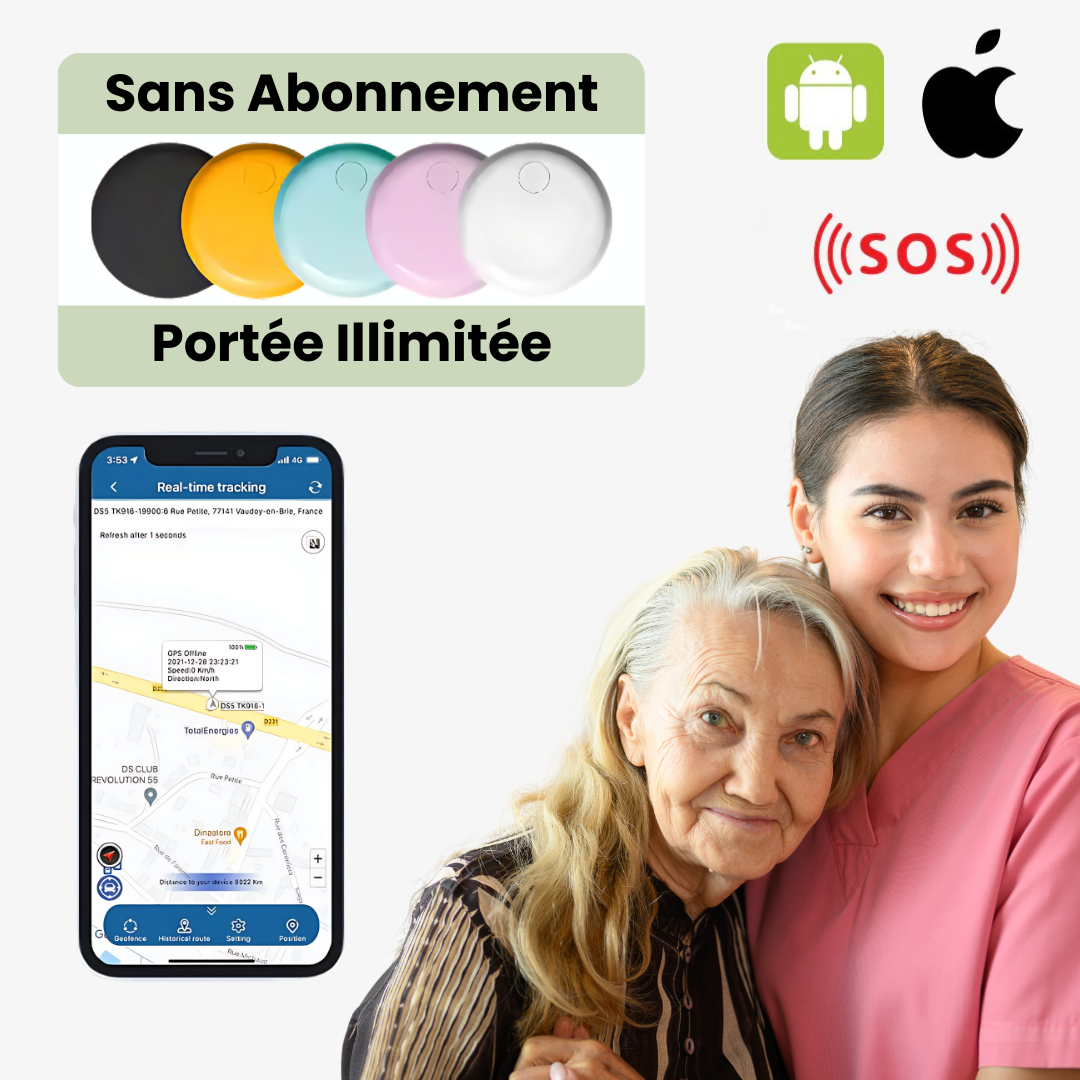 GPS-Tracker Zelara™ Senior – Präzise Verfolgung Ohne Abonnement - ANDROID / iOS