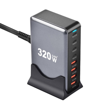 320W GaN 8-Port USB-C Ladegerät
