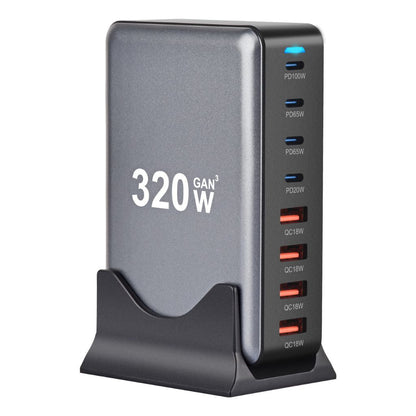 320W GaN 8-Port USB-C Ladegerät