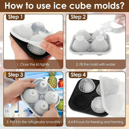 Kugelförmige Eiswürfelform aus Silikon