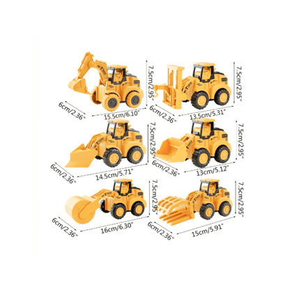 Kinder-Bagger Set - 3er oder 6er Set - Bauspaß garantiert