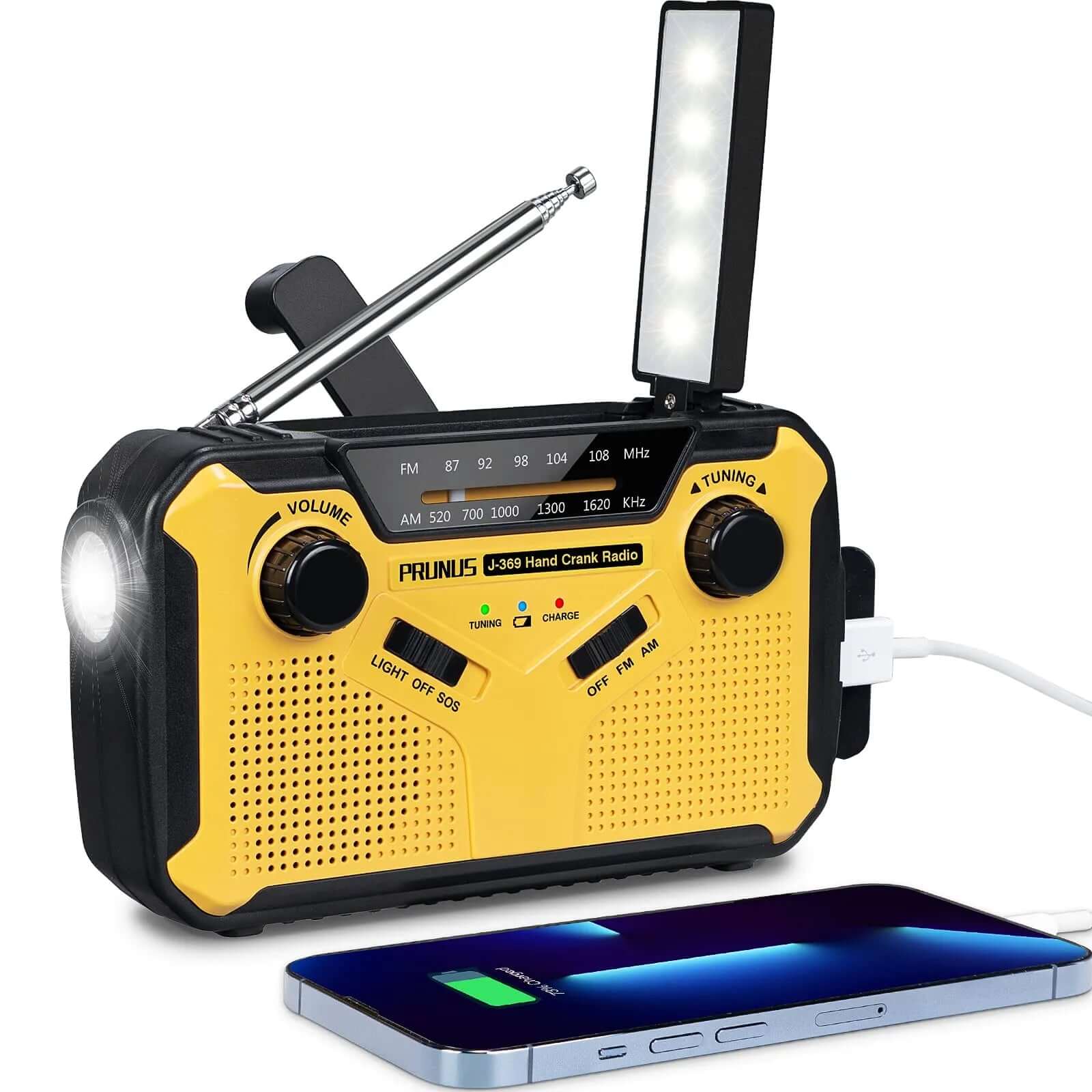 Tragbares Notfallradio mit Kurbel - Solar &amp; Powerbank