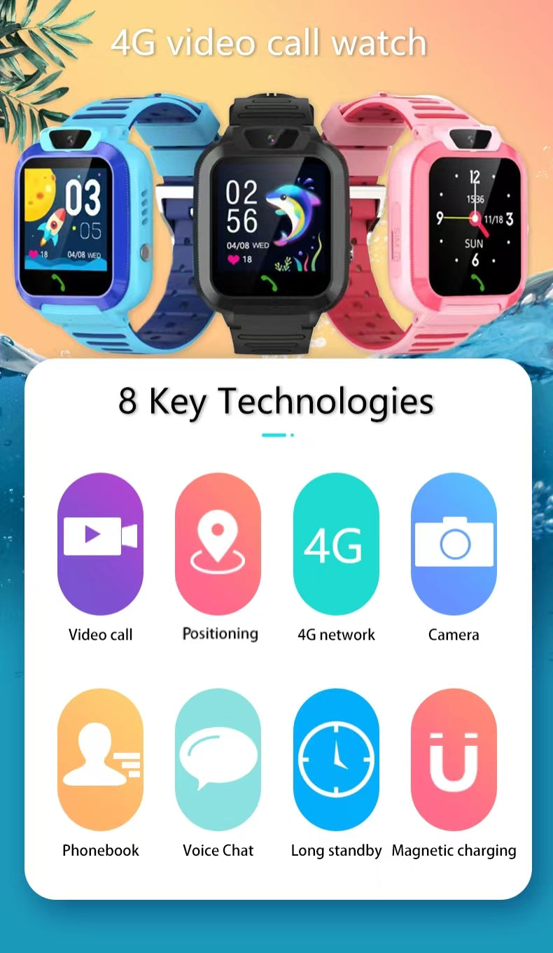 Smartwatch Für Kinder Telefon GSM GPS SIM Alarm Kamera SOS Kinderuhr Mit GPS Für Jungen Mädchen